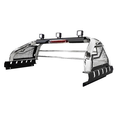 オフロード カスタマイズ ステンレス鋼 スポーツ ロールバー カーアクセサリー LEDライト付き Hilux Revo用