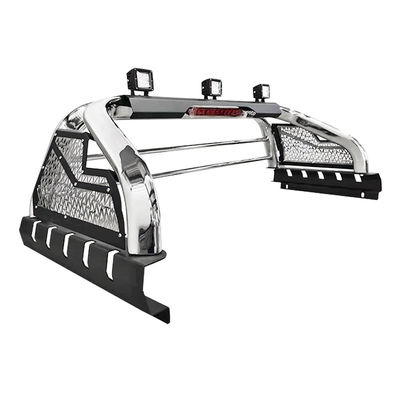 オフロード カスタマイズ ステンレス鋼 スポーツ ロールバー カーアクセサリー LEDライト付き Hilux Revo用