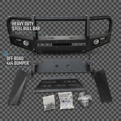 オフロード 4x4 自動車部品 黒鋼 車用品 フロント バンパー ブールバー トヨタ ハイアース用