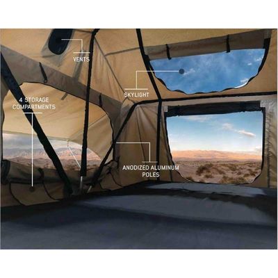 4x4 Rainproof生地アルミニウム旅行天窓が付いているキャンプのSuv車の柔らかい貝の屋上の屋根の上のテント