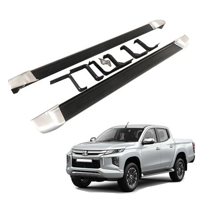 三菱・トライトンL200 2019+のための4x4アルミ合金のステンレス鋼の側面ステップ